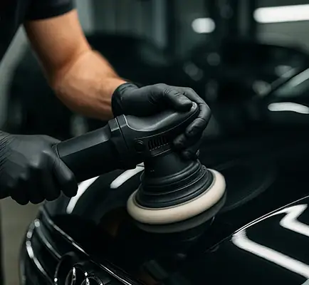 Professional body polishing restoring showroom shine to vehicle