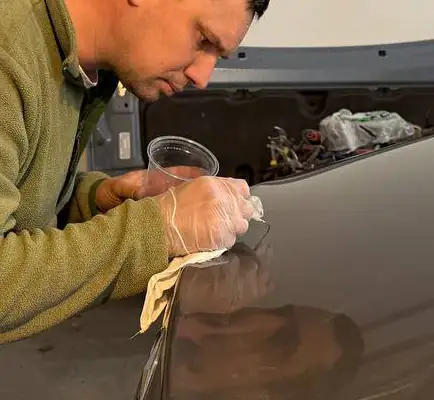 Auto scratch removal and paint correction on vehicle panel